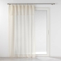 Panneau a oeillets bois+volant 140 x 240 cm effet lin tisse norine Sans