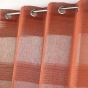 Voilage a oeillets 140 x 240 cm effet lin tisse fils chenille terraza Terracotta