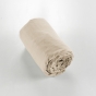 Drap housse flanelle chaude 180 x 200 cm Bonnet 30 cm Candice Beige