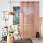 Voilage petite hauteur 140 x 180 cm voile sablé Sandra Rose