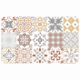 Tapis deco rectangle 45 x 75 cm mousse imprimee salou Orange