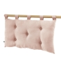 Tête de lit 5 boutons avec passants – 50 x 80 cm – Gaze de coton Gaïa Rose guimauve