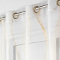 Voilage a oeillets 140 x 240 cm voile sablé  imprimé metallisé Elona Or