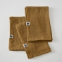 Lot de 3 serviettes lin lavé 40 x 40 cm soline caramel Marron