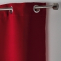 Paire de rideaux a oeillets 140 x 180 cm occultant uni occult Carmin