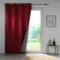 Lot de 2 Rideaux a oeillets 140 x 260 cm 100% occultant/jacquard Lunella Bordeaux