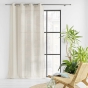 Voilage a oeillets 140 x 280 cm effet lainage Loulaine Beige