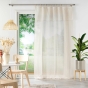 Panneau a oeillets bois+volant 140 x 240 cm effet lin tisse norine Sans