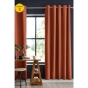 Lot de 2 rideaux occultant 140 x 280 cm grande hauteur Obscure Terracotta