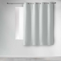 Lot de 4 rideaux à œillets occultants unis petite hauteur 140 x 180 cm - Gris pâle