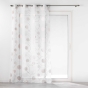 Lot de 2 voilages a oeillets 140 x 240 cm voile sable imprimé metallisé Oliane