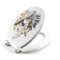 Abattant wc charnieres metal 37.5 x 46 cm mdf imprime kelly Blanc