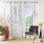 Lot de 2 voilages a oeillets 140 x 240 cm voile sable imprimé metallisé Oliane