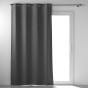 Rideau a oeillets 135 x 260 cm 100% occultant thermique uni occultissime Anthracite