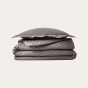 Parure de couette 240 x 220 cm + 2 taie 63 x 63 cm en percale de coton Acier