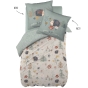 Housse de couette + 1 taie d'oreiller 140 x 200 cm coton 57 fils Polisson
