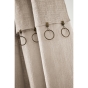 Rideau Ajustable Sixtine Pampa - 140 x 270 cm - Coton Flammé 8 Anneaux Pince