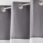 Voilage a oeillets 137 x 240 cm voile sablé + haut coton Jolibel Gris