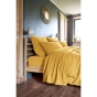 Pack drap plat 240 x 300 cm + Drap housse 140x 190 cm Double gaze de coton safran