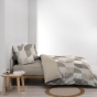 Pack Housse de couette 240 x 220 cm en Flanelle Ambroise + DH 140x190 Beige