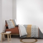 Pack parure de couette 240 x 220 cm Arsene + DH 140x190 cm Gris