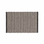 Tapis rectangle 60 x 90 cm coton/polyes fantaisie+fil met chasca Noir