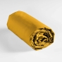 Lot de 2 draps housse king size 180 x 200 cm coton 57 fils Jaune