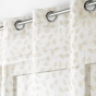 Panneau a oeillets 137 x 240 cm voile sable imprime farandole Naturel
