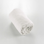 Drap housse flanelle chaude 180 x 200 cm Bonnet 30 cm Candice Blanc