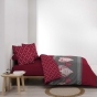 Housse de couette 240 x 220 cm en microfibre de flanelle Alpille avec drap housse en coton blanc 140x190 cm