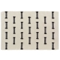 Tapis rectangle 50 x 80 cm coton tisse uni+fils coupes juline Naturel