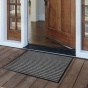 Tapis rectangle 50 x 80 cm anti-poussiere grattoir toscan Noir/gris