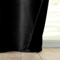 Rideau isolant thermique a oeillets 140 x 260 cm isolant/velours relief Polarchic Noir