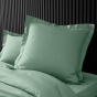 Taie d'oreiller vp 63 x 63 cm percale uni 78 fils percaline  +p. bourdon Tilleul