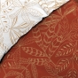 Pack parure de couette 240 x 220 cm Belflore brique + drap housse 140 x 190 x 30 Paprika