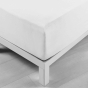 Pack housse de couette 220 x 240 cm coton lavé 57 fils Stonalia Blanc + Drap housse 140x190 Blanc