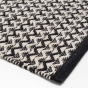 Tapis rectangle 60 x 90 cm coton/polyes fantaisie+fil met chasca Noir