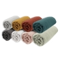 Drap housse luxe double gaze de coton 140 x 190 x 30 cm Nuit douce Blanc