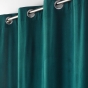 Lot de 2 Rideaux tamisant à oeillets 140 x 260 cm velours relief Velouriane Emeraude