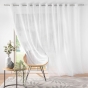 voilage largeur baie vitrée 400 x 240 cm voile sablé Lissea Blanc