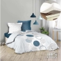 Pack housse de couette 220x240 cm Voie lactée + drap housse 140x190 Blanc