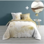 Pack housse de couette 220x240 cm Strassy + drap housse 140x190 Blanc