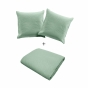 Couvre lit 2p mat.+2 hc 60x60 220 x 240 cm microfibre unie romane Sauge