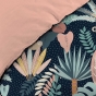 Housse de couette imprimée 260 x 240 cm + 2 taies 100% coton Guinea bleu