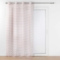 Lot de 2 Voilages art déco a oeillets 140 x 240 cm metallisé Lorea Rose