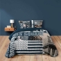 Housse de couette 240 x 220 cm coton 42 fils + 2 taies Broocklyn