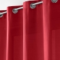 Rideau uni a oeillets 140 x 260 cm microfibre Absolu Rouge