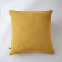 Taie d'oreiller brodée en gaze de coton 60 x 60 cm Gaïa Boho Jaune safran