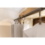 Rideau ajustable + 8 anneaux pince gaze de coton 140 x 300 cm gaïa pampa Naturel