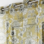 Panneau a oeillets 140 x 280 cm voile sable imprime milady Jaune